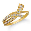 Thumbnail Image 0 of Le Vian® Crème Brûlée Diamonds™ 0.49 CT. T.W. Diamond Crossover Ribbon Ring in 14K Honey Gold™