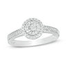 Thumbnail Image 0 of 0.18 CT. T.W. Diamond Double Frame Promise Ring in Sterling Silver