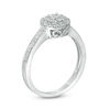 Thumbnail Image 2 of 0.18 CT. T.W. Diamond Double Frame Promise Ring in Sterling Silver
