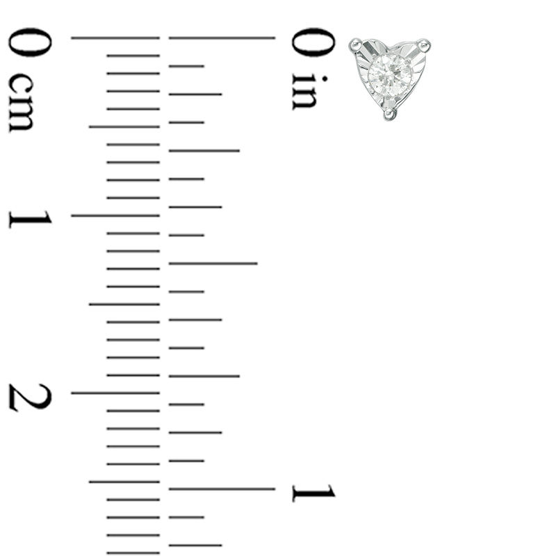 Main Image 2 of 0.30 CT. T.W. Diamond Solitaire Stud Earrings Three Piece Set in Sterling Silver