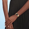 Thumbnail Image 1 of Ladies' Movado La Nouvelle Gold-Tone PVD Mesh Watch with Rectangular Black Dial (Model: 0607189)