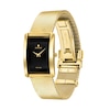 Thumbnail Image 2 of Ladies' Movado La Nouvelle Gold-Tone PVD Mesh Watch with Rectangular Black Dial (Model: 0607189)
