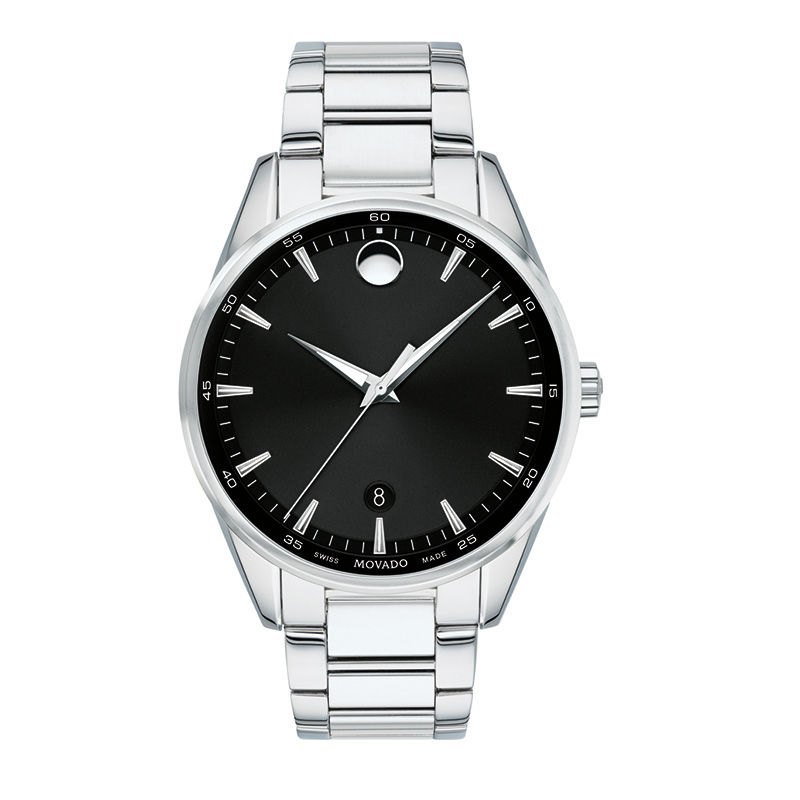 Men's Movado Stratus Watch with Black Dial (Model: 0607243)
