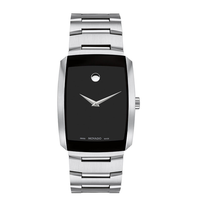 Men's Movado Eliro Watch with Tonneau Black Dial (Model: 0607186)