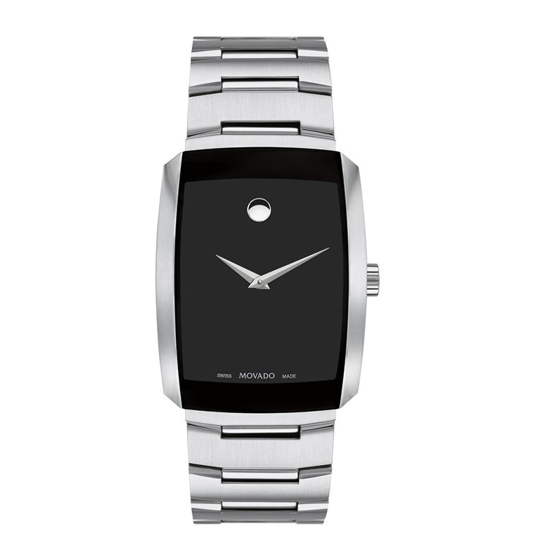 Men's Movado Eliro Watch with Tonneau Black Dial (Model: 0607186)|Peoples Jewellers