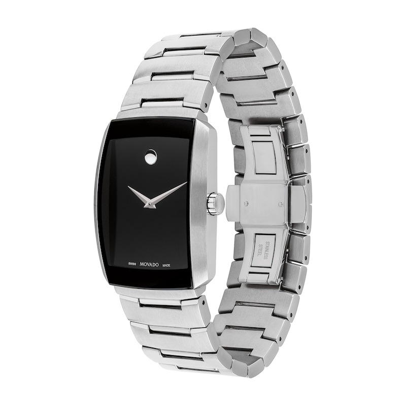 Main Image 3 of Men's Movado Eliro Watch with Tonneau Black Dial (Model: 0607186)