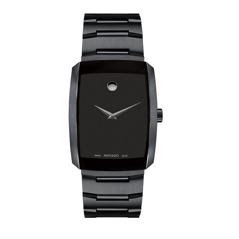 Men's Movado Eliro Black PVD Watch with Tonneau Black Dial (Model: 0607187)|Peoples Jewellers