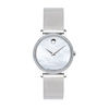 Thumbnail Image 0 of Ladies' Movado Museum® Classic 0.22 CT. T.W. Diamond Mesh Watch with White Mother-of-Pearl Dial (Model: 0607306)