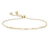 Rice Bead Link Bolo Bracelet in 10K Gold - 9.5"