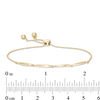 Rice Bead Link Bolo Bracelet in 10K Gold - 9.5"