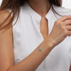 Thumbnail Image 1 of Maple Leaf Bolo Bracelet in 10K White Gold - 9.5"