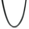 Thumbnail Image 1 of Men's 3.0mm Franco Snake Chain Necklace in Stainless Steel with Black IP - 24"