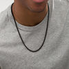Thumbnail Image 2 of Men's 3.0mm Franco Snake Chain Necklace in Stainless Steel with Black IP - 24"