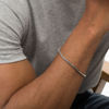 Thumbnail Image 1 of Men's 3.0mm Franco Chain Bracelet in Stainless Steel - 8.5"