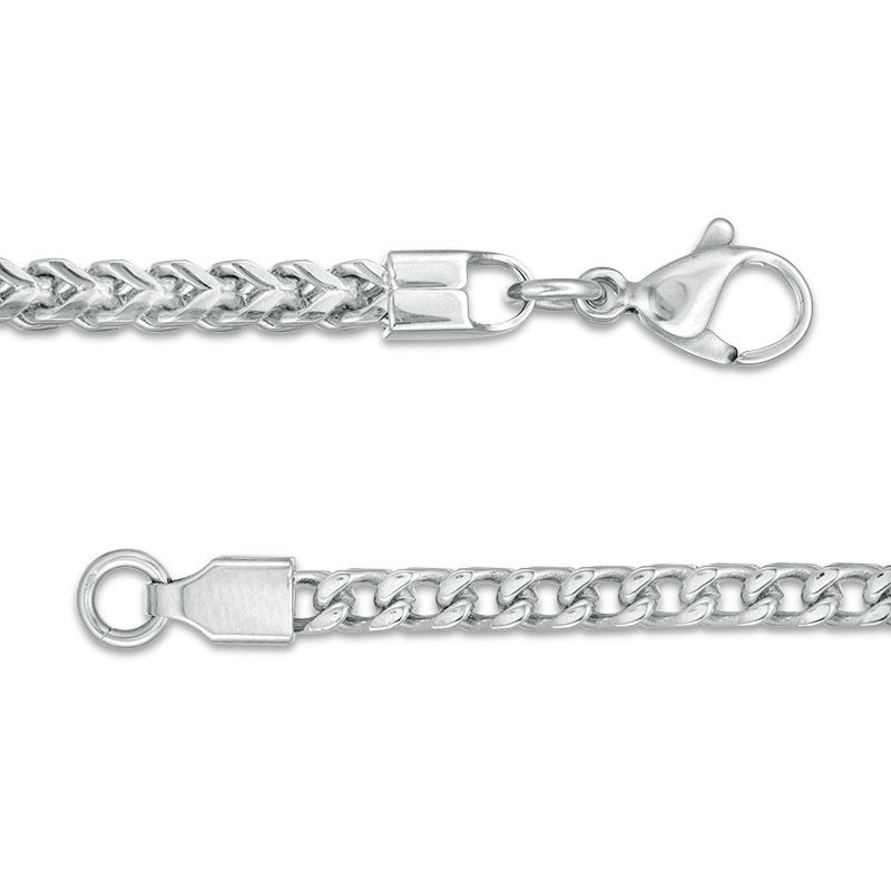 Main Image 3 of 3.0mm Franco Chain Bracelet in Stainless Steel - 8.5"