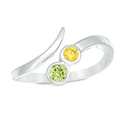 Birthstone Bypass Ring (1-3 Stones)