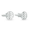 Thumbnail Image 0 of Men's Divided Open Circle Cuff Links in Sterling Silver