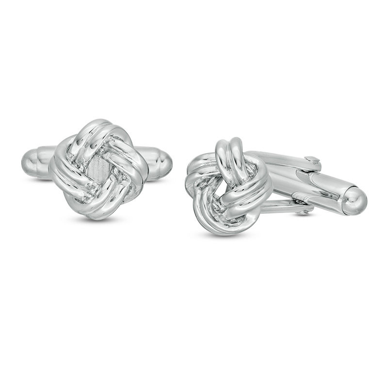 Men's Love Knot Cuff Links in Sterling Silver|Peoples Jewellers