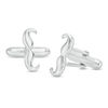 Thumbnail Image 0 of Men's Handlebar Mustache Cuff Links in Sterling Silver