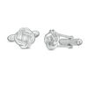 Thumbnail Image 0 of Men's 0.04 CT. T.W. Diamond Love Knot Cuff Links in Sterling Silver