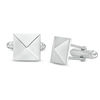 Thumbnail Image 1 of Men's Pyramid Cuff Links in Sterling Silver