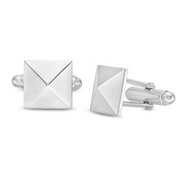 Men's Pyramid Cuff Links in Sterling Silver
