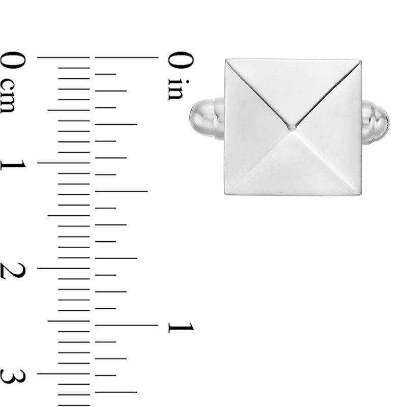Main Image 2 of Men's Pyramid Cuff Links in Sterling Silver