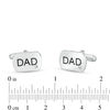 Thumbnail Image 2 of Men's 0.04 CT. T.W. Diamond Etched &quot;DAD&quot; Cuff Links in Sterling Silver