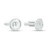 Thumbnail Image 1 of Men's Threaded Button Cuff Links in Sterling Silver