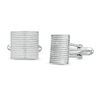 Thumbnail Image 0 of Men's Rectangle Ribbed Cuff Links in Sterling Silver