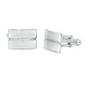 Thumbnail Image 1 of Men's Rectangle Centre Groove Cuff Links in Sterling Silver