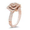 Thumbnail Image 1 of Enchanted Disney Belle 1.01 CT. T.W. Diamond Rose Ring in 10K Rose Gold