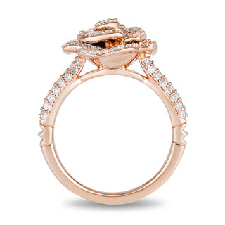 Enchanted Disney Belle 1.01 CT. T.W. Diamond Rose Ring in 10K Rose Gold