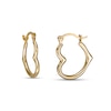 Thumbnail Image 0 of 17.0mm Tilted Tube Heart-Shaped Hoop Earrings in 14K Gold