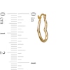 Thumbnail Image 3 of 17.0mm Tilted Tube Heart-Shaped Hoop Earrings in 14K Gold