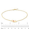 Thumbnail Image 1 of Lab-Created Ruby Collared Scottish Terrier Anklet in 10K Gold - 10"