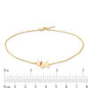 Thumbnail Image 2 of Lab-Created Ruby Collared Scottish Terrier Anklet in 10K Gold - 10"