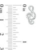 Thumbnail Image 2 of 0.085 CT. T.W. Diamond Treble Clef Stud Earrings in Sterling Silver