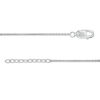 Thumbnail Image 2 of Lab-Created Blue Sapphire Sideways Angel Wing Anklet in Sterling Silver - 10"