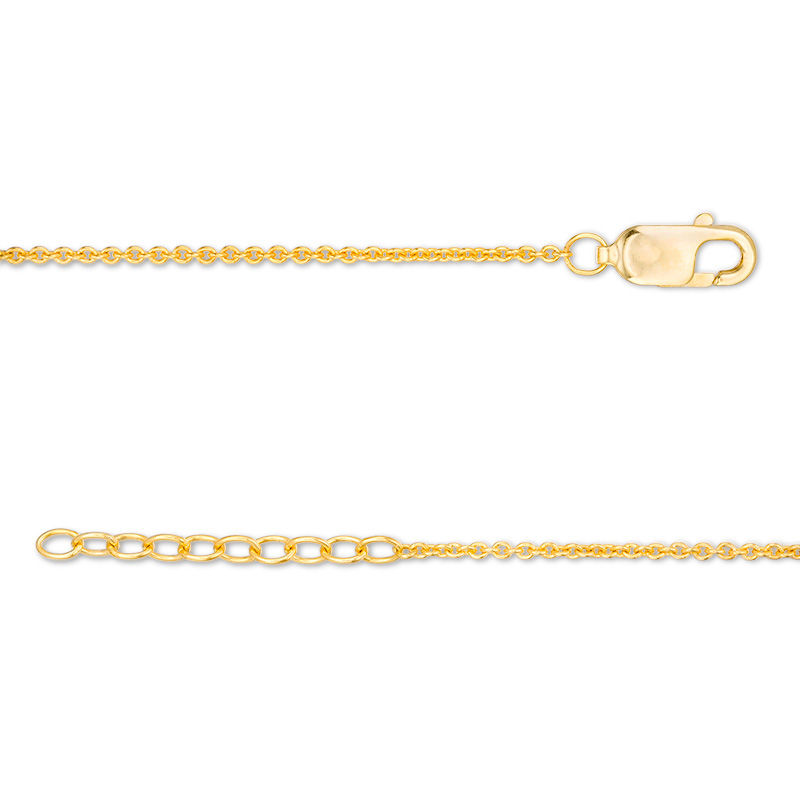 Quatrefoil Outline Anklet in 10K Gold - 10"