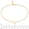 Thumbnail Image 2 of Polished Star Anklet in 10K Gold - 10"