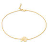Thumbnail Image 1 of Four-Leaf Clover Anklet in 10K Gold - 10"