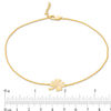 Thumbnail Image 2 of Four-Leaf Clover Anklet in 10K Gold - 10"