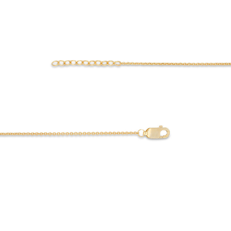 Main Image 2 of Script "Lucky" with Offset Star Dangle Anklet in 10K Gold - 10"