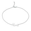 Walking Dachshund Anklet in Sterling Silver - 10"