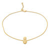 Thumbnail Image 1 of Etched Pineapple Anklet in 10K Gold - 10"