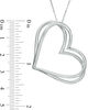 Thumbnail Image 3 of The Kindred Heart from Vera Wang Love Collection Tilted Pendant in Sterling Silver - 19"