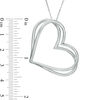 Thumbnail Image 4 of The Kindred Heart from Vera Wang Love Collection Tilted Pendant in Sterling Silver - 19"
