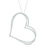The Kindred Heart from Vera Wang Love Collection 0.95 CT. T.W. Diamond Tilted Pendant in Sterling Silver - 19"