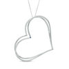 Thumbnail Image 2 of The Kindred Heart from Vera Wang Love Collection 0.95 CT. T.W. Diamond Tilted Pendant in Sterling Silver - 19"